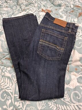 Men's Straight Fit Dark Indigo Jeans - Classic Everyday Style
